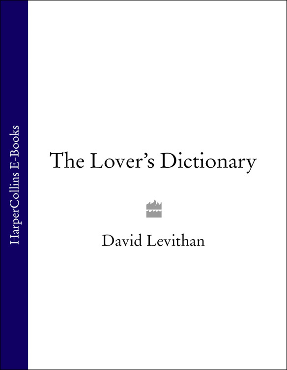 The Lover’s Dictionary: A Love Story in 185 Definitions