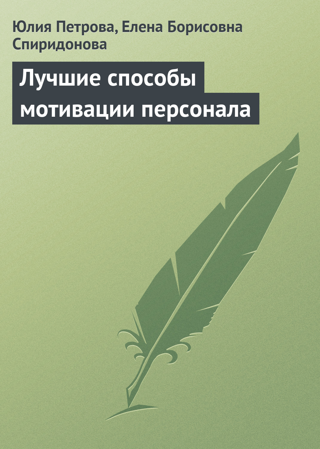 Елена Спиридонова, Юлия Петрова «Лучшие способы мотивации персонала»