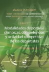 Modalidades deportivas olímpicas, competencias y actividad competitiva de los deportistas