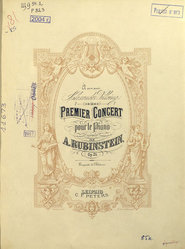 Premier concert pour le Piano par A. Rubinstein