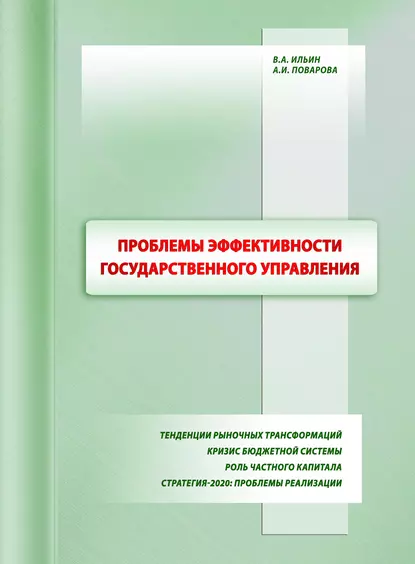 Обложка книги Проблемы эффективности государственного управления. Тенденции рыночных трансформаций. Кризис бюджетной системы. Роль частного капитала. Стратегия-2020: проблемы реализации, В. А. Ильин