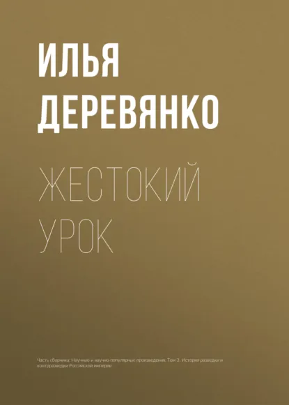 Обложка книги Жестокий урок, Илья Деревянко