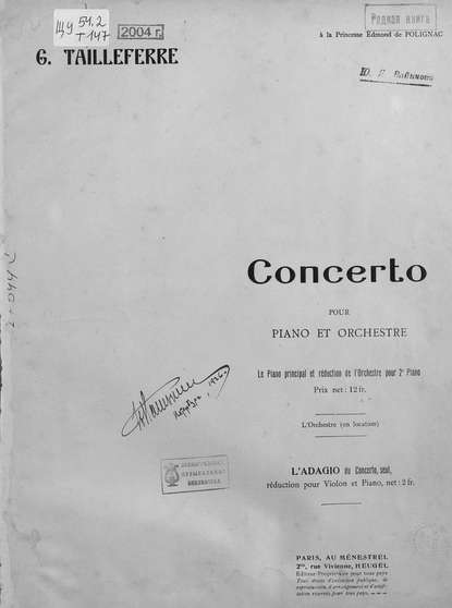 Concerto pour Piano et Orchestre