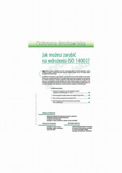 

Jak możesz zarobić na wdrożeniu ISO 14001