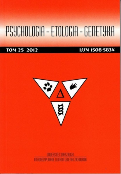 

Psychologia-Etologia-Genetyka nr 25/2012