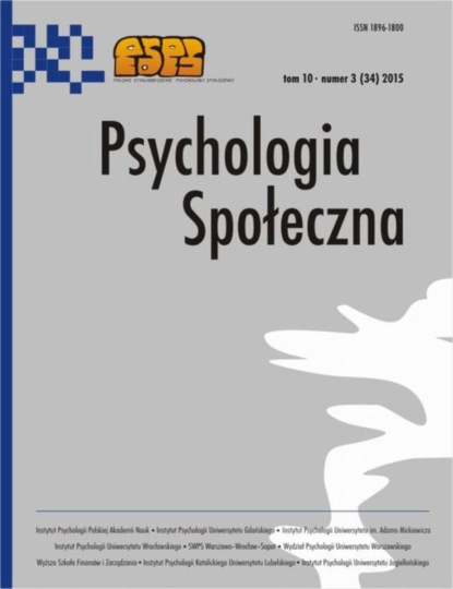 

Psychologia Społeczna nr 3(34)/2015