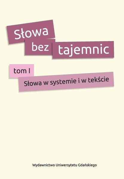 

Słowa bez tajemnic