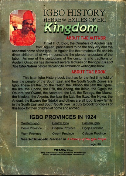 

Igbo History Hebrew Exiles of Eri