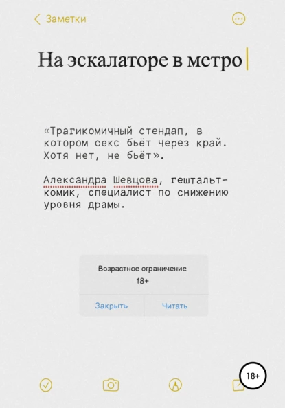 Обложка книги На эскалаторе в метро, Александра Сергеевна Шевцова