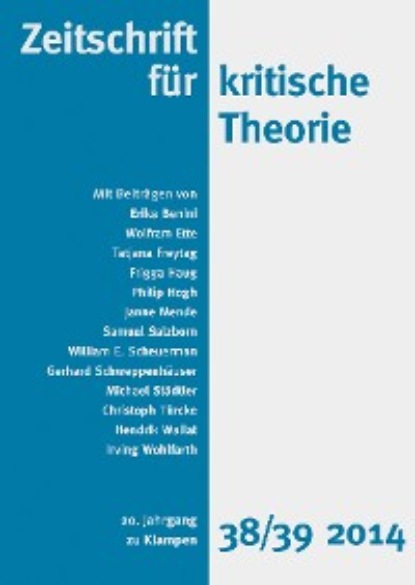 Zeitschrift für kritische Theorie / Zeitschrift für kritische Theorie, Heft 38/39 - Wolfram Ette