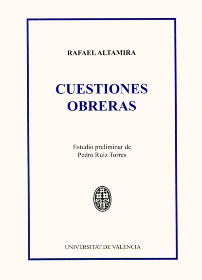 Обложка книги Cuestiones obreras, Rafael Altamira y Crevea