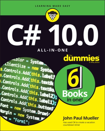 Обложка книги C# 10.0 All-in-One For Dummies, John Paul Mueller